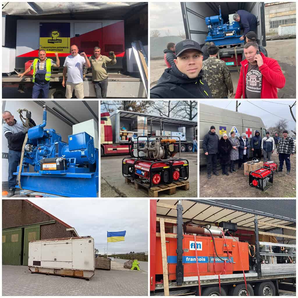 Generators delivered to Ukraine by De Leeuw Kyiv