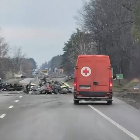 Screenshot video Kyiv region liberated 3 years ago.
