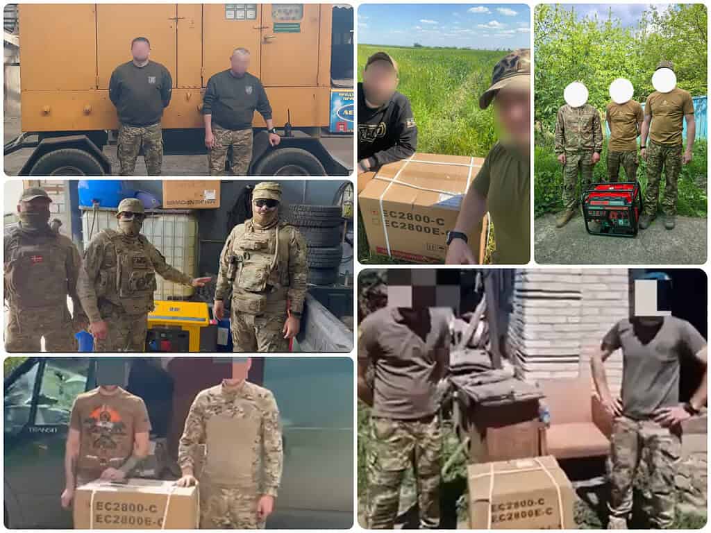 Generators delivered by De Leeuw Kyiv for Ukrainian army units near the front line