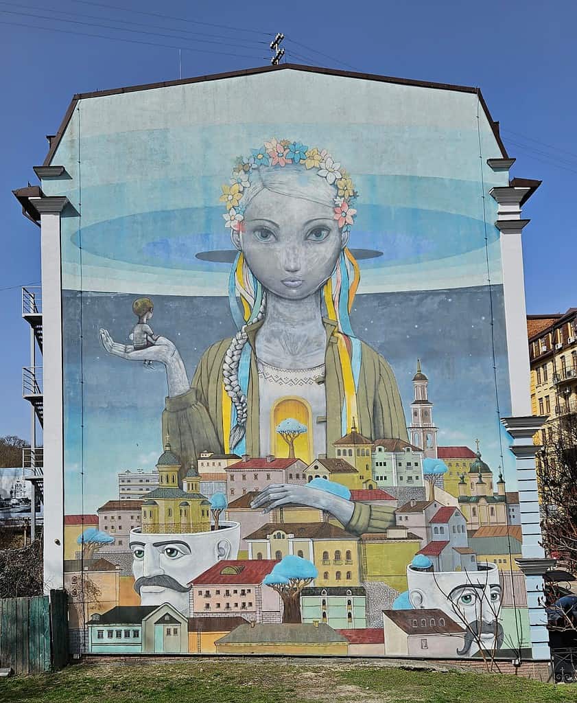 Muurschilering in Kyiv
