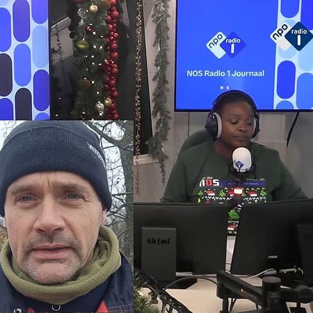 Kees Huizinga tijdens interview over leven en werken in Oekraïne