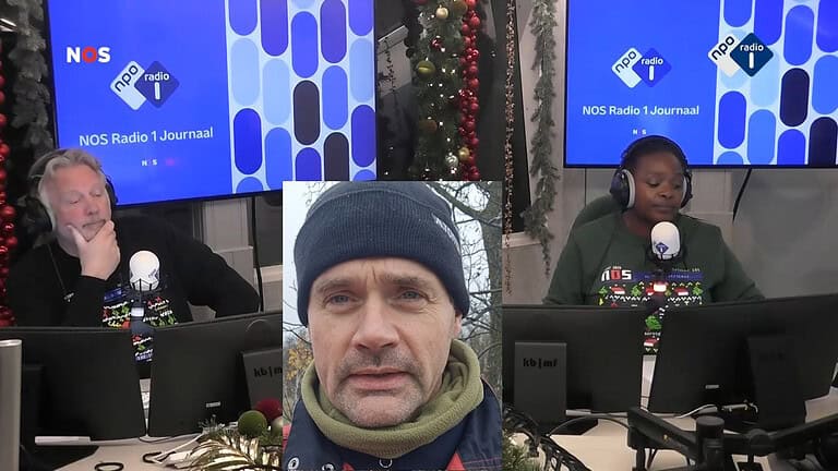 Kees Huizinga tijdens interview over leven en werken in Oekraïne