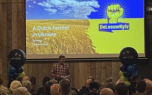 Veiling tijdens nieuwjaarsreceptie Agro Jobs Holland voor De Leeuw Kyiv levert 45.000 euro op.