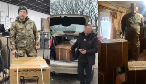 Generators delivered by De Leeuw Kyiv to the Ukrainian army.